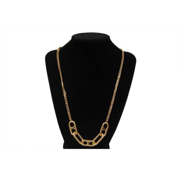 Louis Vuitton My LV Chain Link LV Logo Necklace Gold 22 Inch - Picture 8 of 10